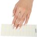 Foyute Semi Cured Gel Nail Strips 20 Pcs Soft Self-Adhesive Gel Nail Polish Wraps Sticker for Salon-Quality Manicure Set Long Lasting Easy to Apply & Remove Nail File & Wooden Stick (White A) - Buy Online on GoSupps.com