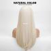 HAIRCUBE Natural White Highlights Straight Wig with Fringe for Women - Daily Wear - Buy Online on GoSupps.com