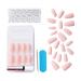 KISS Gel Fantasy Press-On Nails Kit - All About You, Pink Matte Finish, Long Length, Includes Adhesive Tabs, Gel Glue, Manicure Stick, and Fake Nails - Buy Online on GoSupps.com