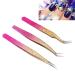 3PCS Nail Art Tweezers Set - Stainless Steel Manicure Tools Curved & Pointed Designs for Home & Salon Use Ideal for Eyelashes Jewelry & Rhinestones - Buy Online on GoSupps.com