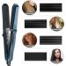 CkeyiN Hair Crimper Professional Crimping Iron with 4 Interchangeable Plates - Fluffy Hairstyle Corn Perm Waves Straightener | Adjustable Temperatures | Heat Resistant Glove - Green - Buy Online on GoSupps.com