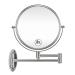 GloRiastar 5X Wall Mounted Makeup Mirror - Double Sided Magnifying Makeup Mirror for Bathroom, 8 inch Extension Polished Brushed Nickel Finished Mirror 5X Brushed Nickel