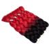 AIDUSA Ombre Braiding Hair 24 Inch 100g 5pcs Synthetic Afro Jumbo Extensions - Black to Red | Women's Hair Twist Crochet Braids - Buy Online on GoSupps.com