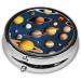 Solar System Planets Round Pill Box - 3 Compartment Travel Organizer for Easy Medication on the Go - Buy Online on GoSupps.com