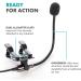 Movo ACM400 Flexible Gooseneck Omnidirectional Microphone for Motovlogging - Clip on Mic for Motorcycle Vloggers - Compatible with GoPro Media Mod - Buy Online on GoSupps.com