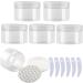 travel pots for cream small pots with lids Pack of 6   100ml Blue Plastic Cream Jars Cosmetic Pots with Clear Lids Containers for Toiletries (Color : Transparent Size : 150ml) 150ml Transparent