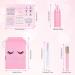 Lash Shampoo Bottle Brushes Set with Empty Bottles, Labels, Mascara Wands, Cleansing Brushes, and Bag - 50 Pcs Total - Buy Online on GoSupps.com