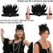 FGSS 1920s Flapper Headpiece Headband - Roaring 20s Feather Great Gatsby Hair Accessories, Black - Buy Online on GoSupps.com