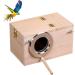 Nesting Box Cage for Parakeets, Budgies, and Small Birds - Coconut Fiber Wood Breeding House with Perch - Ideal for Finch, Canary, Cockatiel, Lovebird, Sparrow - Buy Online on GoSupps.com