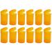 Multi-Use Airtight Empty Pill Bottles with Hinged Lids 30 Dram Plastic Bottle Organizer for Supplements Vitamins & Medicines 12 Pack (Amber Translucent)