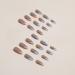 JUSTOTRY 24 Pcs Gold Stripes Almond Short False Nails - Rainbow French Press on Nails | Colourful Fake Nails with Nail Glue | Oval Medium Stick on Nails for Women and Teens - Nails Art - Buy Online on GoSupps.com