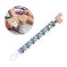 Baby Clip Pacifier Chain Holder | 30cm Toddler & Newborn Teething Toy - Wooden Clip & Strap - Buy Online on GoSupps.com