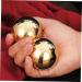 Healvian 6 StK Brass Massage Balls - Gymnastics & Exercise Relaxation | Optimal Health & Wellness - Buy Online on GoSupps.com