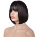 Buy Sofeiyan 11-Inch Short Straight Bob Wig with Pony Synthetic Daily & Party Hair Wig for Black Women in Dark Brown Dark Auburn & Dark Chestnut Brown - Buy Online on GoSupps.com