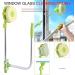 Detachable Telescopic U Shaped Professional Window Cleaning Tool Flexible Outside Double-Sided Glass Cleaner Kit Green - Buy Online on GoSupps.com