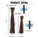 Coolbers 100% Human Hair Dreadlocks Extensions - 12-Inch Handmade Crochet Braids 10 Strands 1cm Width Available in 8 Inch #1b - International Shipping - Buy Online on GoSupps.com