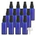 ZEOABSY 12 Pieces 50 ml Blue Lotion Bottles with Black Pump 50ml Empty PET Plastic Lotion Pump Bottle Cosmetic Gel Travel Container for Cosmetic Make up Cleaning + 2 x Funnel Blue 50 ml