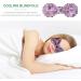 FOMIYES Reusable Jade Eye Mask & Ankle Wrap - Cooling Gel Pad for Sleep Migraine Relief & Travel - Amethyst Silk Blindfold in Purple - Buy Online on GoSupps.com