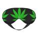 SSIMOO Green Leaf. Print Ultra-Soft Light-Blocking Eye Mask for Optimal Comfort and Restful Sleep Black