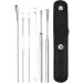 Earwax Removal Kit | Stainless Steel Earwax Removal Kit - Ear Wax Removal Ear Cleaner Tool for Adults and Kids Lencyh Black - Buy Online on GoSupps.com