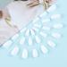 Handcess 24Pcs Ballerina Matte Coffin Nails - White Full Cover Gel False Nail Art Tips Set for Stunning Manicures | International Shipping Available - Buy Online on GoSupps.com
