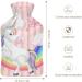Unicorn Rainbow Hot Water Bottle | Plush Bed Hand Warmer for Adults & Children - 26.5x15.3cm - Buy Online on GoSupps.com