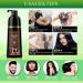 Instant Black Hair Dye Shampoo for Gray Coverage - Ammonia Free Herbal Ingredients 3 in 1 Permanent Color for Men & Women - 420ML Dark Brown - Buy Online on GoSupps.com