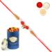 Ghasitaram Gifts Rakhis Online for Brother- 6190 Rakhi Thread with 100 GMS of Dryfruits Mix Can Rakhi with 100 gms of Dryfruits Mix Can