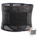 ZWEBY Light back bandage with 2 support plates to relieve pain in the lower back area breathable mesh material with double lumbar pads adjustable lumbar band black l l black