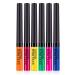 Matte Colorful Liquid Eyeliner 6 Colors Long Lasting Waterproof Eyeliner Professional Bright-colored Eyeliner Pen Set High Pigmented Brighten Pigments Smudgeproof Long Lasting Liquid Eye Liner Pen Set 6 Matte