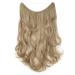 Silk-Co Honey Blonde Synthetic Hair Extensions - Adjustable Invisible Cord 50cm | Perfect for Women - Buy Online on GoSupps.com