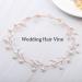 Catery Rose Gold Wedding Headband Hair Vine for Women and Girls - Bridal Headpiece with Baby Breath Headdress - Hair Accessories - Buy Online on GoSupps.com