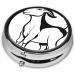 Buy Brown Goat Round Pill Box - 3 Compartment Portable Medication Organizer for Travel & Vitamins - Buy Online on GoSupps.com