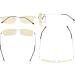 Eyekeper Blue Light Blocking Computer Reading Glasses - Flexible Borderless Design for Men & Women - Yellow Tinted 54mm Lens - BB60 Silver 3.5x - Buy Online on GoSupps.com