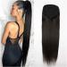 Hair Chignon 8-24 Inch Ponytail Human Hair Extensions Straight Hair with Drawstring Hair Slices Women Black Ponytail Hair Bun Messy Bun Hair Piece (Color : Straight Size : 24 inch) - Buy Online on GoSupps.com