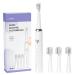 Y-Kelin Orthodontic Electric Toothbrush for Braces Sonic Toothbrush with 2 Concave Replacement Heads and 2 Convex Replacement Heads Soft Bristle 5 Modes IPX7 Waterproof (White)