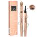EONFAVE 3D Eyebrow Pencil Waterproof Eyebrow Pen Hair Drawing Microblading Eyebrow Pencil with 4 Fork Tips Long Lasting Define Very Natural Makeup