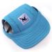Baseball cap little dog dog cap with ear holes basecap puppy baseball cap adjustable dogs outdoor dog hat sports cap sun protection sun hat cat hat pet cap dog (blue m)