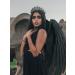 SWEETV Gothic Black Tiara for Women - Costume Headpiece for Wedding, Birthday, Halloween Cosplay - Buy Online on GoSupps.com