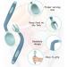 Vicloon Baby Utensils Spoon Fork Set - 4pcs Toddler Cutlery Feeding Set | Easy Grip Bendable Self Feeding Spoon Fork | Light Green-Blue Color - Buy Online on GoSupps.com