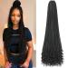 8 Packs 30 Inch Crochet Box Braids Hair with Curly Ends Pre Looped Crochet Braids Box Braids Crochet Hair Goddess Box Braids Crochet Hair Extensions Braiding Hair 30 Inch (Pack of 8) 1B Crochet Box Braids Curly Ends