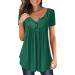 Women's Plus Size Army Green Floral Tank Top - V-Neck Summer Sleeveless Tunic Blouse, Size XL - Buy Online on GoSupps.com