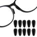 Wllhyf 5 pair of silicone nose pads for glasses self-adhesive anti-slip noses pad glasses soft glasses cushion for women men glasses sunglasses reading glasses (black)