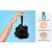 Clean Up Nicely 4 Pack Shower Puff - Black Charcoal Mesh Bath Sponges & Loofahs | Large Pouf Balls for Luxurious Cleansing - Buy Online on GoSupps.com