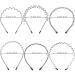 Voarge 6 Pcs Metal Hairband - Black Spring Wave Unisex Flexible Headband Accessories for Men & Women - Buy Online on GoSupps.com