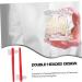 Healeeved Double-Sided Prosthesis Care Toothbrush - 4 Piece Set for Dentures & False Teeth Travel Cleaning Brush - Buy Online on GoSupps.com