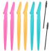 6 Pcs Eyebrow Razors with 2 Pcs Eyelash Brush Multipurpose Fine Hair Remover Precisely Eyebrow Trimmer Portable Facial Hair Sharp Removers