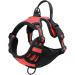 No Pull Dog Harness | Adjustable Reflective Soft Padded Chest Harness for Dogs - Breathable Design (Red M) - Buy Online on GoSupps.com