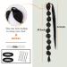 Puff Braid Ponytail: 30 Inch Afro Bubble Extensions for Black Women - 5.6 Ounces, 1B Black - Buy Online on GoSupps.com