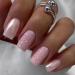 Square False Nails Long 24Pcs Glitter Pink Press on Nails Aurora Pink Fake Nails Acrylic Full Cover Nail Tips with Glue Stick on Nails for Women Girls Nails Art Square Arora